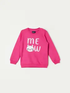 Juniors by Lifestyle Girls Hello Kitty Printed Long Sleeves Pure Cotton Pullover