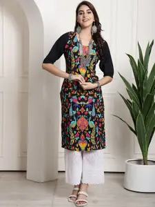 7Threads Ethnic Motifs Printed Casual Kurta