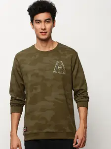 SHOWOFF Camouflage Printed Cotton Terry Pullover Sweatshirt