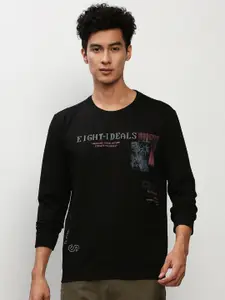 SHOWOFF Typography Printed Round Neck Cotton Pullover