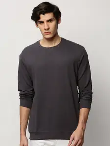 SHOWOFF Round Neck Long Sleeves Cotton Pullover