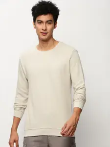 SHOWOFF Round Neck Long Sleeves Cotton Pullover