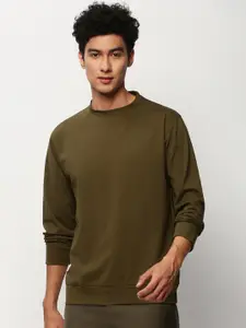 SHOWOFF Round Neck Long Sleeves Cotton Pullover