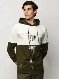 SHOWOFF Typography Printed Hooded Cotton Sweatshirt