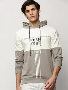 SHOWOFF Typography Printed Hooded Pullover Cotton Sweatshirt