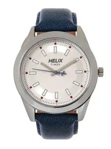 Helix Men Round Dial Water Resistance Leather Straps Analogue Watch TW031HG05