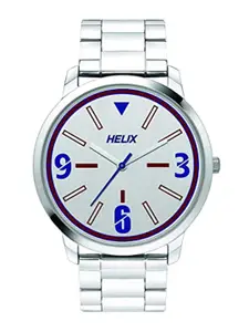 Helix Men Stainless Steel Bracelet Style Straps Analogue Watch TW039HG03