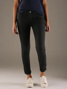 Flying Machine Women Black Skinny Fit Mid-Rise Clean Look Stretchable Jeans