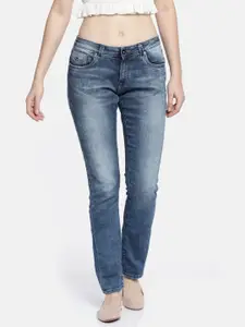 U.S. Polo Assn. Women Blue Slim Fit Mid-Rise Clean Look Stretchable Jeans