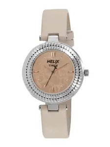 Helix Women Printed Dial & Leather Bracelet Style Straps Analogue Watch TW033HL00