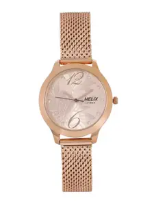 Helix Women Printed Dial & Stainless Steel Bracelet Style Straps Analogue Watch TW022HL17