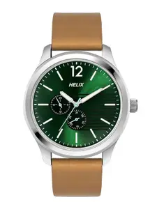 Helix Women Textured Dial & Leather Straps Analogue Watch TW043HG12