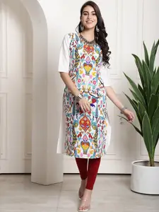7Threads Floral Printed Kurta