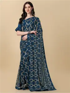 Fab Dadu Sequinned Pure Georgette Saree