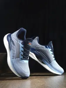 HRX by Hrithik Roshan Men Grey & Blue Aircube Running Shoes