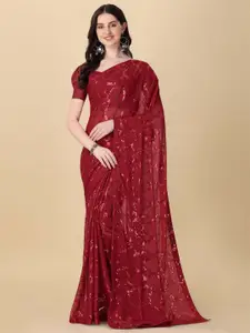 Fab Dadu Sequinned Pure Georgette Saree