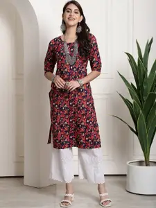 7Threads Floral Printed Kurta