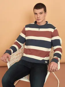 Wrangler Striped Long Sleeves Terry Pullover Sweatshirt