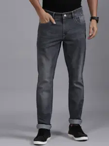 WROGN Men Slim Fit Mid-Rise Light Fade Clean Look Stretchable Jeans
