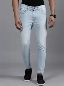 WROGN Men Slim Fit Mid-Rise Light Fade Clean Look Stretchable Jeans