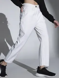 Hubberholme Women Mom Fit High-Rise Clean Look Non Stretchable Cotton Jeans