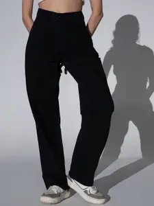 Hubberholme Women Dad Fit High-Rise Clean Look Non Stretchable Cotton Jeans