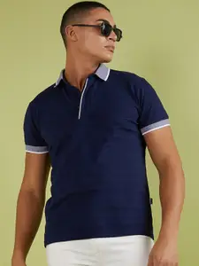 Campus Sutra Polo Collar Regular Fit Cotton  T-Shirt