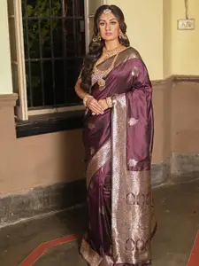 Anouk Ethnic Motifs Woven Design Zari Detail Banarasi Saree