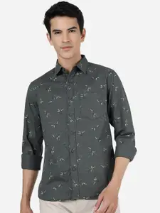 Greenfibre Floral Printed Slim Fit Pure Cotton Casual Shirt