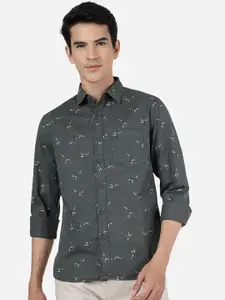 Greenfibre Floral Printed Slim Fit Opaque Pure Cotton Casual Shirt