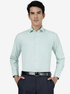 Greenfibre Gingham Checks Slim Fit Opaque Formal Shirt