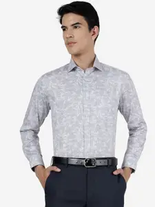 Greenfibre Floral Printed Slim Fit Opaque Formal Shirt