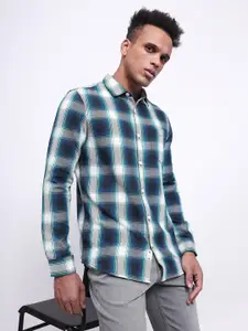 Lee Slim Fit Tartan Checked Pure Cotton Casual Shirt