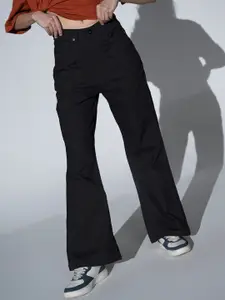 Hubberholme Women Flared Fit High-Rise Clean Look Stretchable Jeans