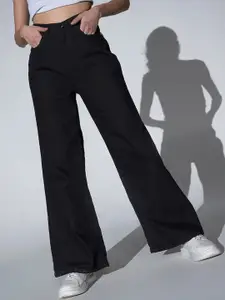 Hubberholme Women Wide Leg High Rise Clean Look Stretchable Jeans