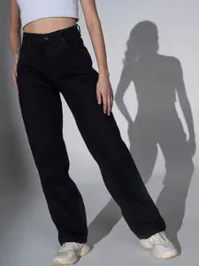 Hubberholme Women Dad Fit High Rise Clean Look Stretchable Jeans