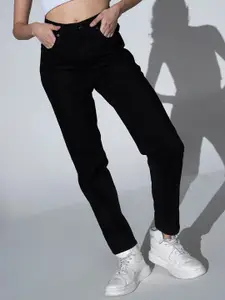 Hubberholme Women Straight Fit High-Rise Cotton Jeans