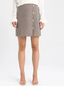 DeFacto Checked A-line Mini Skirt