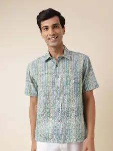 Fabindia Ethnic Motifs Printed Cotton Casual Shirt