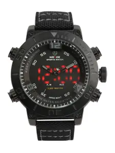 WEIDE Men Black Analogue and Digital Watch WH6103B
