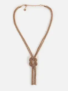 FOREVER 21 Gold-Plated Knotted Necklace