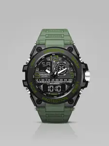 CARLINGTON Men Analogue And Digital Watch CT 3377 Green