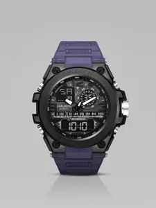 CARLINGTON Men Patterned Analogue And Digital Watch CT 3377 Blue