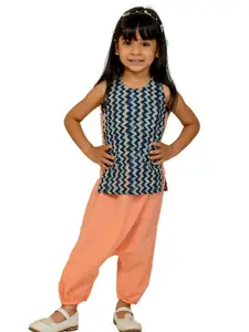 Tiny Bunnies Girls Striped Pure Cotton Top With Trousers