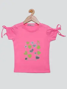 PAMPOLINA Graphic Printed Cotton Top