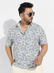 Instafab Plus Classic Plus Size Floral Printed Casual Shirt