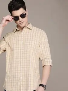 French Connection Slim Fit Opaque Checked Pure Cotton Casual Shirt