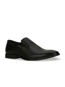 Hush Puppies Men Textured Leather Formal Slip-On Shoes