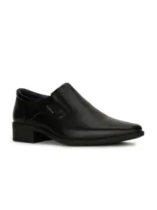 Hush Puppies  Men Square Toe Leather Formal Slip-On Shoes