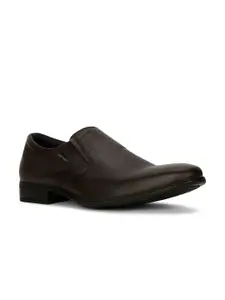 Hush Puppies Men Textured Leather Slip-On Shoes